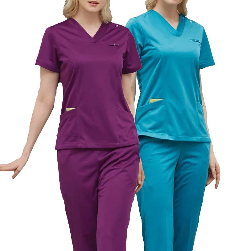Anti-rimpel vrouwen verpleegster scrub sets tops broek ziekenhuis uniformen